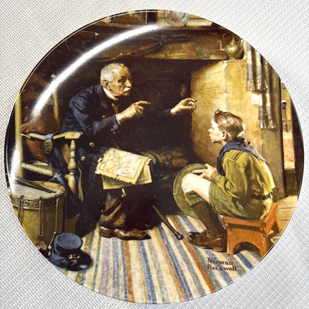 Vintage 1988 Edwin M. Knowles Norman Rockwell Heritage Collection The Veteran